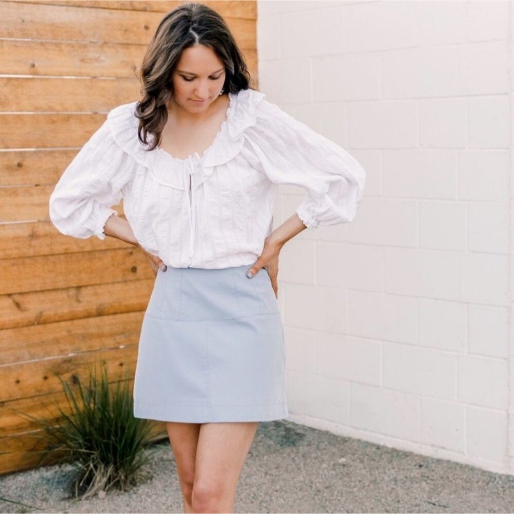 Free People Days in the Sun Skirt 4 Purple Wisteria Mini Faux Leather Boho Chic